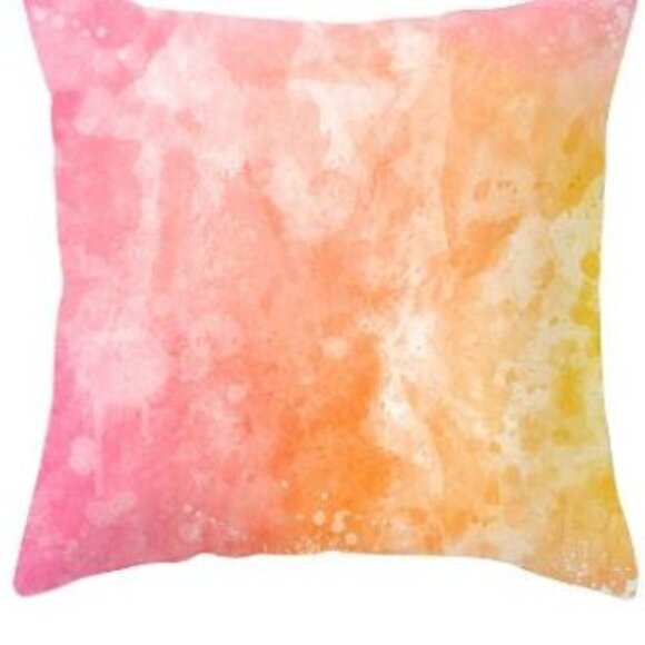 Pink and Orange Marble Pillow Cover - Picture 1 of 4